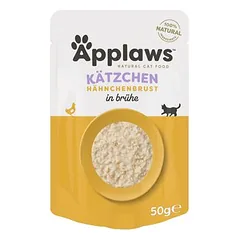 Applaws Natural Kitten sultinyje, drėgnas maistas kačiukams, ekonominė pakuotė 48 x 50 g — 5 nuotrauka