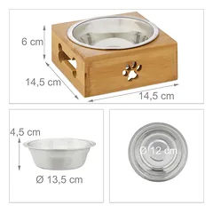 Šunų maitinimo dubenėlis Relaxdays, 14,5 × 6 × 14,5 cm — 4 nuotrauka