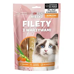 PAN MIĘSKO Filety Vištiena su daržovėmis, skirta katėms, 100 g