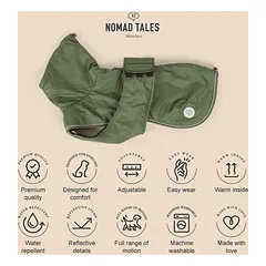 Nomad Tales Bloom paltukas šunims Classic, apie 60 cm Nugaros ilgis — 4 nuotrauka