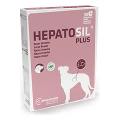 Pharmadiet Hepatosil Plus papildai didelių veislių šunims tinkamai kepenų funkcijai palaikyti, 30 tablečių