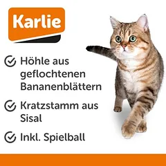 Karlie Banana Leaf draskyklė katėms Little Hole, Dideliems > 5 kg — 3 nuotrauka