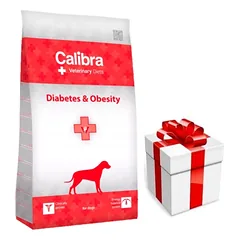 Calibra Veterinary Diets Dog Diabetes Obesity 12kg + Staigmena ŠUNIUI