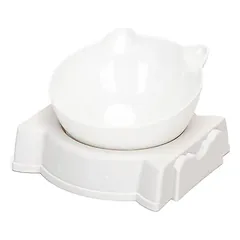 Nobleza 2in1 vandens ir maisto dubenėlių rinkinys katei, baltas, 13.3×13.2×8.5cm