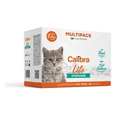 CALIBRA Cat Life pouch konservų maišeliuose sterilizuotoms rinkinys, 12x85g