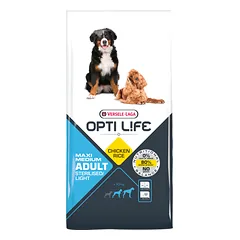 VERSELE LAGA Opti Life  Adult Light medium & maxi ėdalas vidutinių ir didelių veislių šunims turintiems viršsvorio 12,5 kg