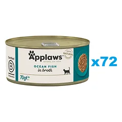 APPLAWS Cat Adult Ocean Fish in Broth vandenyno žuvis sultinyje 72x70 g