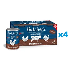 BUTCHER'S Original Recipe in gravy Mix skoniai su daržovėmis 24x400 g gabalėliai padaže su jautiena, kalakutiena ir vištiena šunims