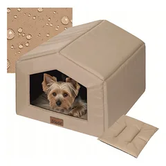 Šuns namelis-guolis Doggy Smart R1 – audinio guolis su pagalve 46x50x38 cm