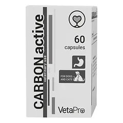Carbon Active 500 mg Akytvintos anglies kapsulės šunims ir katėms N60
