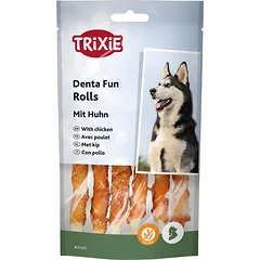 TRIXIE Denta Fun skanėstai šunims, kramtomi vištienos suktinukai 70 g