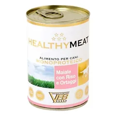 Healthymeat Maiale con Riso e Ortaggi ( su kiauliena ir ryžiais su daržovėmis) paštetas šunims 400g.
