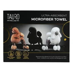 Tauro Pro Line mikropluošto rankšluostis, itin gerai drėgmę sugeriantis, 80x160 cm, su terjerais — 3 nuotrauka