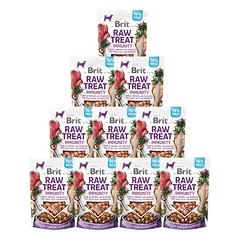 BRIT CARE Dog Raw Treat Immunity Lamb & Chicken with Probiotics, Milk Thistle Seed and Rosemary 10x40g