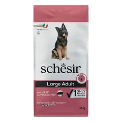 Schesir Dog Large Adult su kumpiu, sausas maistas šunims