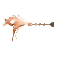 Flamingo Katzenspielzeug Topsy Stick Holz mit Herz Matatabi Natur