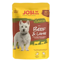 JOSERA JosiDog Mini Adult Jautiena ir aviena padaže 100 g drėgnas maistas šunims