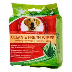 BOGACARE CLEAN & FRESH WIPES DOG drėgnos valymo servetėlės šunims, 15 vnt. — 2 nuotrauka