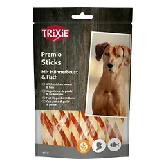 Trixie Premio žuvies ir vištienos lazdelės, skanėstai šunims 80 g — 2 nuotrauka