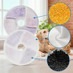 8 vnt. fontano filtrai katėms ir šunims, 10,5 cm — 2 nuotrauka