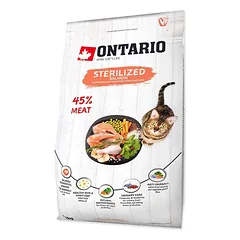 Ontario Cat Sterilised Salmon sausa maisto katėms sterilizuotoms su lašiša ir vištiena, 2 kg — 2 nuotrauka