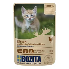 Bozita kąsneliai padaže Kitten 12 x 85 g, drėgnas maistas kačiukams — 2 nuotrauka