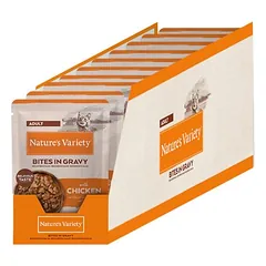 Nature's Variety Bites padaže Adult drėgnas maistas katėms 22 x 85 g, mit Lachs — 4 nuotrauka