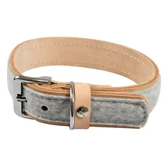 Das Lederband antkaklis šunims Norden Grey/Natural