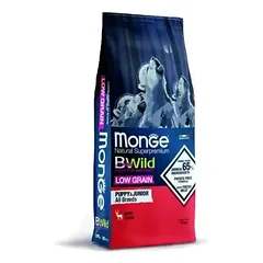 Monge BWILD sausas maistas šuniukams su elniena 12 kg