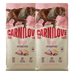 CARNILOVE True Fresh Dog Turkey Adult 2x12 kg sausa maistas su šviežia kalakutiena suaugusiems šunims