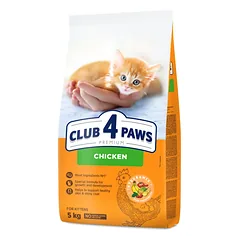 CLUB 4 PAWS Premium sausas pašaras kačiukams su vištiena, 5 kg — 2 nuotrauka