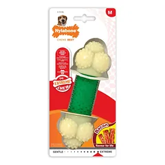 Nylabone Extreme Double Action Bacon - tekstūruotas kramtomasis žaislas šunims, pagardintas šonine ir mėtomis, XL — 3 nuotrauka