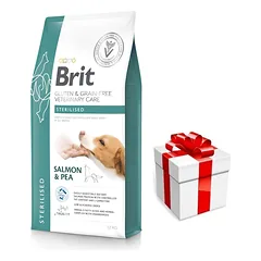 BRIT GF Veterinary Diets Dog Sterilised 12kg  + STAIGMENA ŠUNIUI