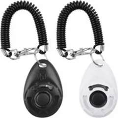 Hundetraining-Clicker mit elastischer Handschlaufe und großem Knopf