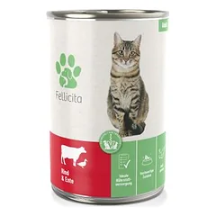 Fellicita su jautiena ir antiena, drėgnas maistas katėms, 200 - 399 g — 2 nuotrauka