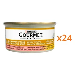 GOURMET Gold Lašiša ir vištiena kačių maisto padaže, 24 x 85 g