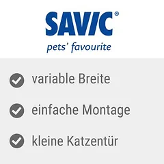 Savic Dog Barrier laiptų apsauga su katės anga, Aukštis 107 cm, 7 cm pratęsimas — 4 nuotrauka