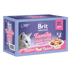 Brit Premium Delicate Multipack konservų rinkinys katėms drebučiuose