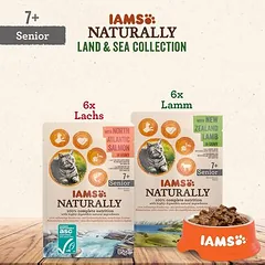 IAMS Naturally Senior Land & Sea Collection, drėgnas maistas katėms — 4 nuotrauka