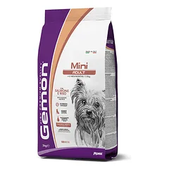 Gemon mini adult visavertis pašaras suaugusiems šunims su lašiša ir ryžiais 3kg