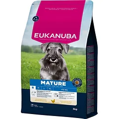 EUKANUBA Mature Small Breeds Chicken 3 kg sausas maistas suaugusiems mažų veislių šunims, turintis šviežio vištienos