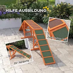 Šunų vikrumo tiltas PawHut 325x55x69cm., įvairių spalvų — 5 nuotrauka