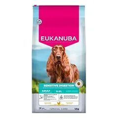 Eukanuba Dog Adult All Breeds Sensitive Digestion, sausas maistas šunims 12 kg — 2 nuotrauka