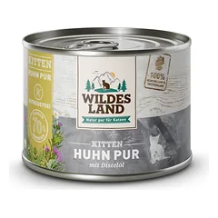WILDES LAND Pure kitten chicken begrūdžiai konservai kačiukams su vištiena, 200 g
