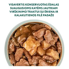 OPTIMEAL konservai suaugusioms katėms jautriam virškinimui su ėriena ir kalakutiena, 85g x 12 — 2 nuotrauka