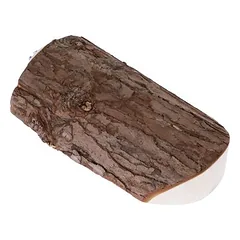 TIAKI medinė platforma su žieve, ovali, apie B 8 x H 4 x L 17 cm — 5 nuotrauka