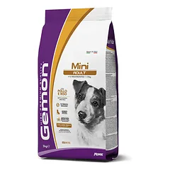 GEMON – Dry Dog Mini Adult Sausas suaugusių mažų veislių šunų maistas (su vištiena ir ryžiais) 3 kg