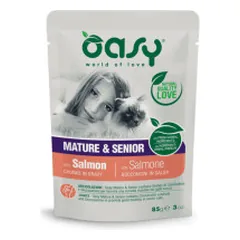 Oasy Mature & Senior Salmon guliašas su lašiša vyresnio amžiaus katėms