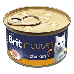 BRIT Premium by Nature Cat Mousse with Chicken 85 g vištienos musas, drėgnas kačių maistas