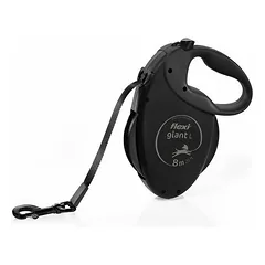 flexi Giant L Black Edition automatinis pavadėlis, juosta 8 m, juodas parduotuvėje kika.lt